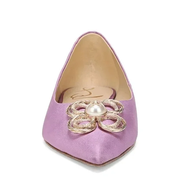 💜 SAM EDELMAN Wanda Tour Lilac Dress Flats MSRP $158 SIZES 6,5 and 9 NEW IN BOX - Picture 3 of 16